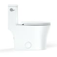 thumbnail image 2 of One Piece Elongated Toilet with Soft Close Seat 12'' Rough-In Single Side Flush Toilet with Left-Hand Trip Lever Ceramic Crisp White, 2 of 8