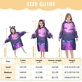 thumbnail image 4 of FORMRS Wearable Blanket Hoodie with Sleeves for Kids Cozy Flannel Sweatshirt, Pink Neon Road, 4 of 7