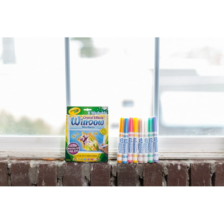 Crayola Crystal Effects Window Marker Set, 8-Colors 