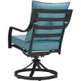 thumbnail image 6 of Hanover Lavallette 7-Piece Dining Set in Ocean Blue with 4 Chairs, 2 Swivel Rockers, and a 66" x 38" Glass-Top Table, LAVDN7PCSW2-BLU, 6 of 15