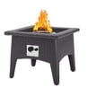 thumbnail image 3 of Modway Table Basse de Patio en Rotin et Aluminium avec Foyer, Couleur Espresso, 3 of 6
