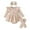 Beige, variant on newwalpole Newborn Infant Patterned Lace Ruffle Romper with Matching Socks and Headband Ribbed Baby Bodysuit Sets Pink for Size 12-18 Months