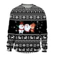 thumbnail image 4 of NLLSHGJ Chandails en Molleton Graphiques Hommes Automne et Hiver Tendance Décontractée Chandail Imprimé de Noël Col Rond Chandail à Capuchon Hommes Chandails à Capuchon Graphiques Fermeture à Glissière Chandail en Molleton pour Hommes Graphique, 4 of 4