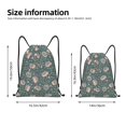 thumbnail image 5 of Yiaed Hedgehogs and Flowers Print Drawstring Bags Drawstring Backpack Bulk String Back Pack Gym Sport Bag-Medium, 5 of 5