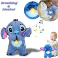 thumbnail image 4 of Peluche de oso de peluche Stitch de Disney Stitch para bebé, relajante, con música kawaii, compañero para dormir, sonido y luz, regalo para niños, 4 of 5