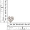 thumbnail image 5 of White Lab Created Moissanite Diamond Heart Double Halo Engagement Promise Ring In 14K Yellow Gold Over Sterling Silver(G-H Color,VVS1 Clarity,1.50 Cttw)-8.5, 5 of 7