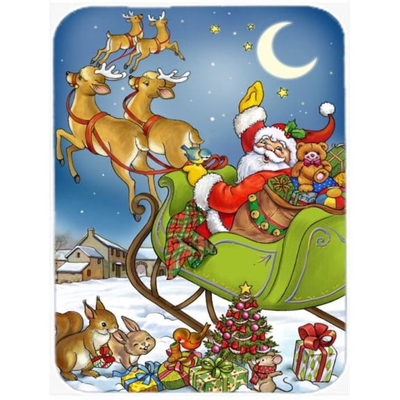 Christmas Santa Taking Off Mouse Pad, Hot Pad or Trivet