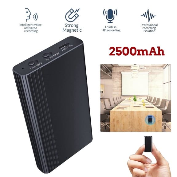 Hendoct 32GB Portable Magnetic Voice Recorder HD One-Click Recording for Classroom Conference Travel