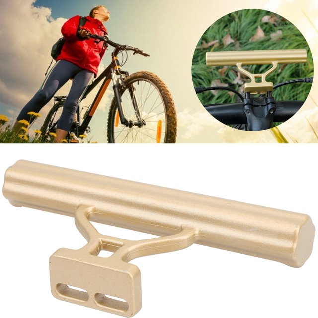 Bicycle Computer Bracket, Lighter Double Fastening Oxidized Surface Extender Holder, Bicycle Daily Furniture for Extra Storage Bike Black,Gold,Silver