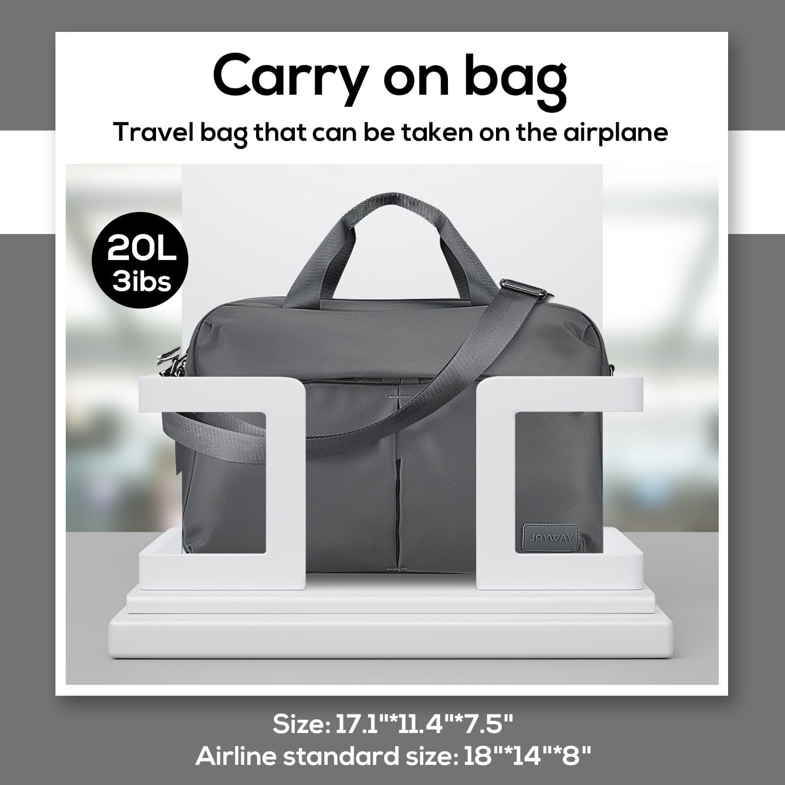 Joyway Travel Duffel Bag with Laptop Compartment, 15.6" Carry-On Bag, Sports Gym Bag with Shoulder Strap, Weekend Travel Bag