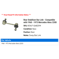 thumbnail image 2 of Rear Stabilizer Bar Link - Compatible with 1968 - 1973 Mercedes-Benz 220D 1969 1970 1971 1972, 2 of 2