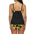 thumbnail image 6 of Ponceau Two Piece Tankini Bathing Suits for Women Tummy Control Swimsuit Tankini Top with Boyshorts Plus Size Swimwear Sunflower L, 6 of 6