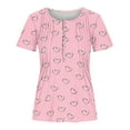 thumbnail image 4 of Womens Printed V-neck Button Up Short Seeved Top, 4 of 4