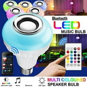 Rippers 12W E27 Bluetooth Wireless LED RGB Bulb Light Smart Music Audio Speake Music Playing Lamp With Remote Control