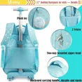 thumbnail image 5 of SWChildren's Wheeled Backpack Bag Set with Lunch Box School Rolling Backpack Bag with Wheels School Trolley Backpack Bag for Girls, 5 of 5