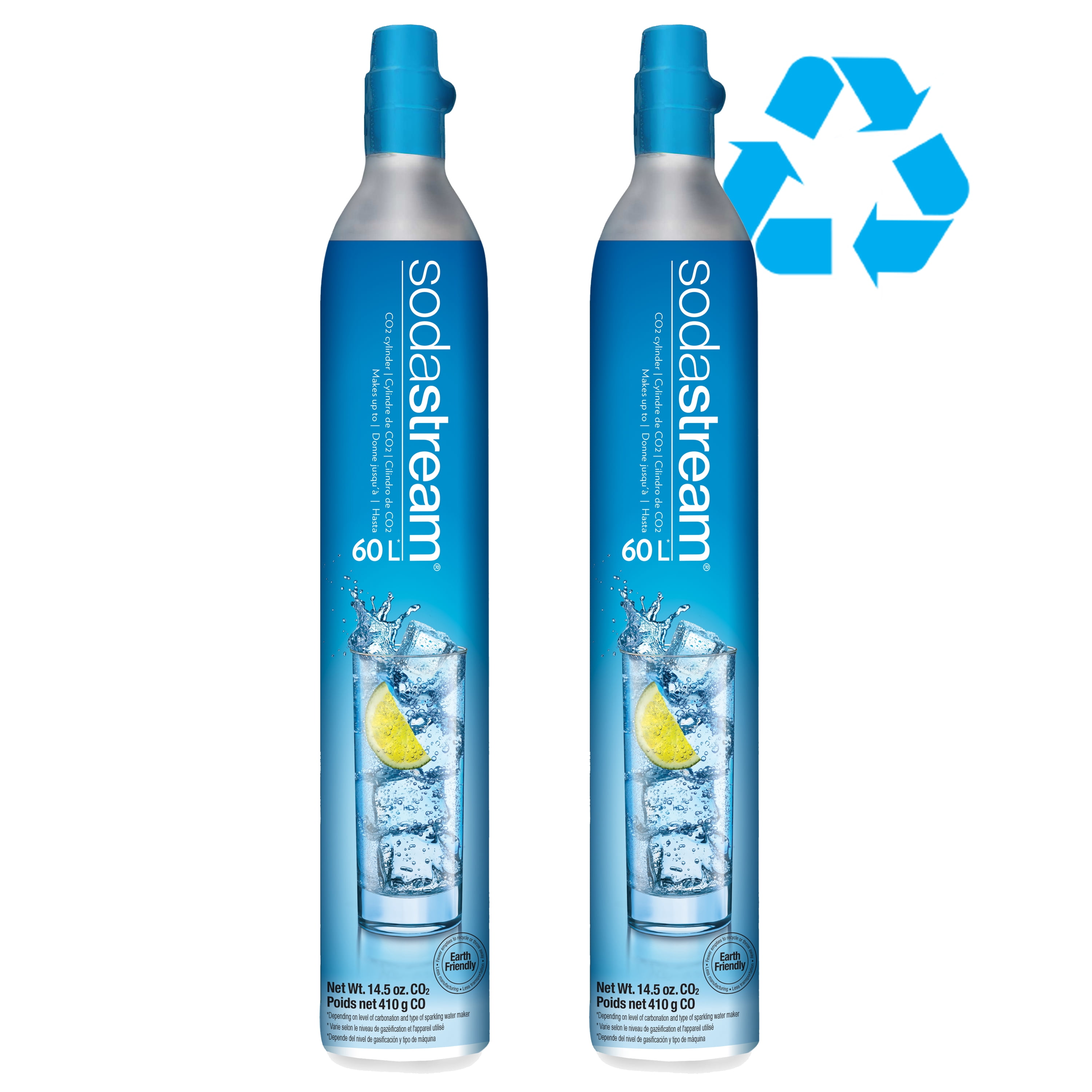 14.5oz Set of 2 PASONG 60L Co2 Carbonator Compatible with Sodastream Appliances 