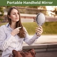 thumbnail image 6 of Hand Mirror with Handle Embossed Handheld Mirror Single-Sided Hand Mirror 9.8" L x 4.5" W Rose Gold Tone, 6 of 7