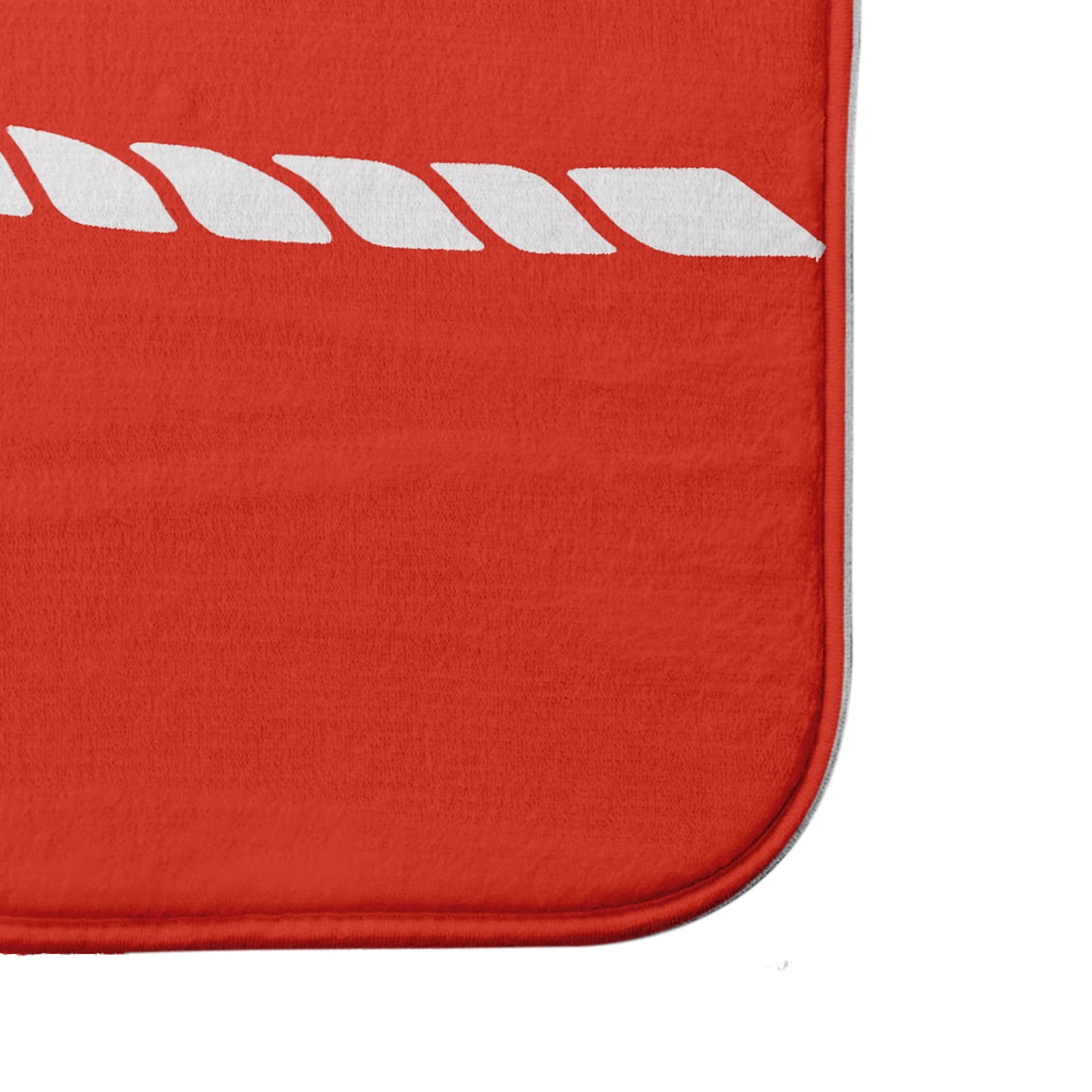 Simply Daisy 34" x 21" Plush Microfiber Orange Carrick Bend Bath Mat