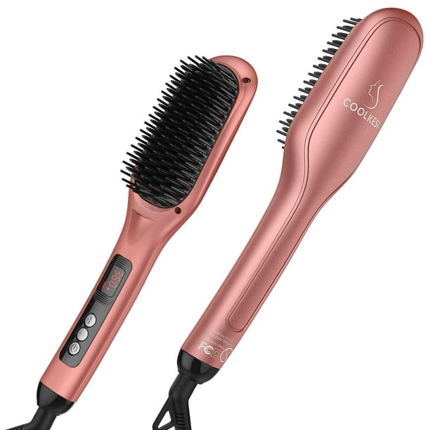 Ionic Hair Straightener Brush by COOLKESI, 30s Fast MCH Ceramic Heating