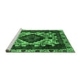 thumbnail image 2 of Ahgly Company Machine Washable Indoor Square Oriental Emerald Green Industrial Area Rugs, 7' Square, 2 of 4