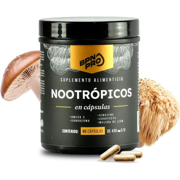 Nootropicos Bpn Pro Melena De Leon Omega Ganoderma Cordyceps