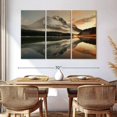 thumbnail image 3 of Elephant Stock Lake At Sunset Wall Art - Horizontal Multi Panel Canvas - 3 Pieceliving Room Wall Decor - Photography Nature Multi Panel - Brown And Gray Decor - 65" x 42", 3 of 8