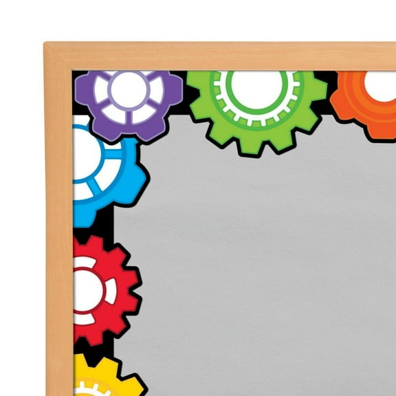 Fun Express Stem Gears Bulletin Board Borders, 12 Pieces, Multicolor, Cardstock