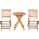 thumbnail image 4 of Costway Set con 3 piezas plegables para patio, con mesa baja redonda y 2 sillas, set conversación de madera de acacia con 2 cojines acolchados removibles, 4 of 6