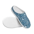 thumbnail image 3 of Wukai Nautical Print Women's Indoor Bedroom Slipper Slip On Shoes, Unisex House Shoes with Anti-Skid Sole for Men, Gift for Women Men-46/47, 3 of 7