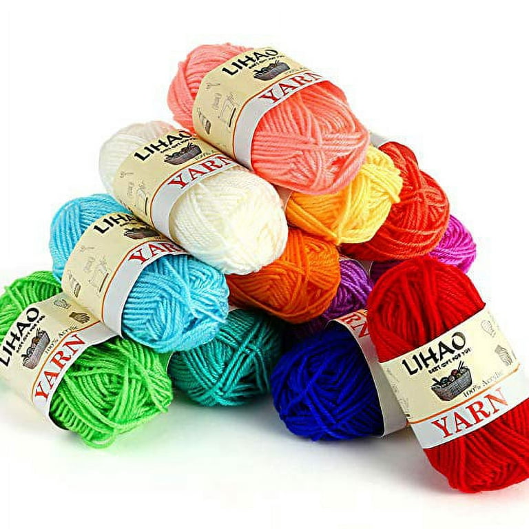 Kit de 10 Pelotes de Laine 100% Acrylique + 1 crochet 3mm - KLS Boutique