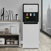 Bottom Loading Water Dispenser with Hot & Cold Water, 5L Heating, 2L Cooling, Floor Standing, Easy Water Replacement, Energy Saving, White