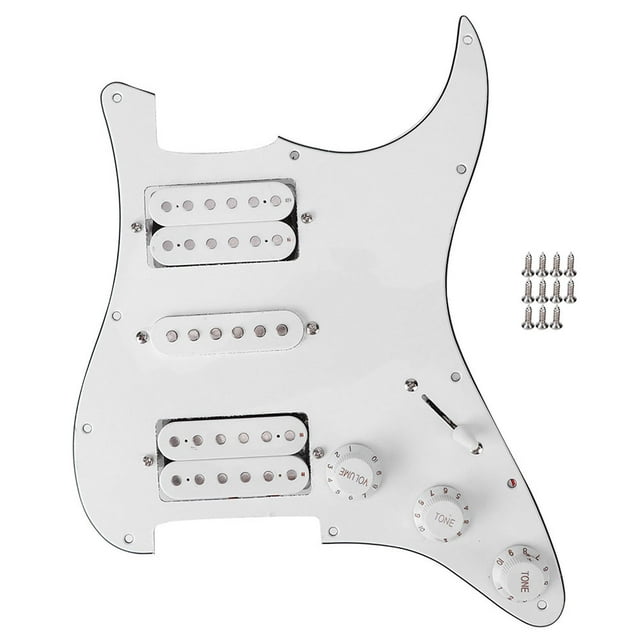 Golpeador Humbucker Con Pastilla HSH, Tablero de Guitarra Eléctrica, Golpeador Preclableado Con 11 Tornillos