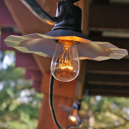 2 Pcs Commercial String Lights Cafe String Lights S14 Edison Bulbs 35