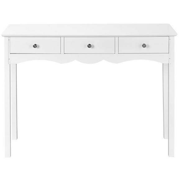 Spaco Side Sofa Table with Storage 3-Drawers-white, Entryway Table Hallway Table, Storage-Friendly Hallway Table for Foyer & Entry Spaces