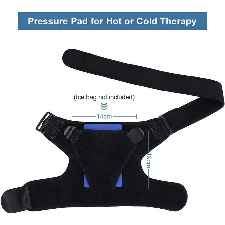 Shoulder Brace for Torn Rotator Cuff, AC Joint Pain Relief - Arm  Immobilizer Wrap,Recovery Shoulder Brace, Ice Pack Pocket, Stability Strap,  Recovery