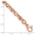thumbnail image 2 of FJC Finejewelers 14 kt Rose Gold Polished Fancy Link Bracelet 7.5 Inches x 6.3 mm, 2 of 6