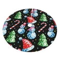 thumbnail image 5 of Cauagu 30" Christmas Tree Skirt Disco Mirror Ball Snowman Pattern Christmas Tree Decorations Tree Mat for Xmas Decorations Occasion Holiday Home Decor -30", 5 of 7