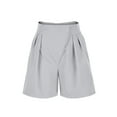 thumbnail image 5 of LAJPXKHY Womens Bermuda Shorts Straight Leg Elastic High Waisted Business Casual Loose Short Pants with Pockets, 5 of 6