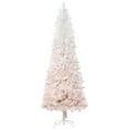thumbnail image 1 of HOMCOM 6 Foot Artificial Christmas Tree with Metal Base Pink and White, 1 of 10