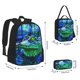 thumbnail image 2 of Easygdp Colorful Stained Glass Crocodile Mochila para Niños y Niñas con Set de Caja de Almuerzo y Estuche para Lápices 3 en 1, Mochila Escolar Estampada para Adolescentes, 2 of 7