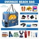 thumbnail image 2 of Bolsas de playa impermeables y resistentes a la arena, bolsa de playa de malla para mujer, bolsa de piscina para natación, bolsa de playa para vacaciones, cierre de cremallera, 2 of 6