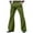 Olive Green, variant on Wyobmus Men's Bell Bottom Pants Casual Solid Zipper Wrinkle Free Front Flat Dress Flare Pants Trousers Olive Green
