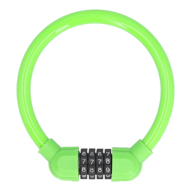 Cable de candado para bicicleta Candados de cable para bicicleta con número de 4 dígitos de alta seguridad para ciclismo al aire libreVerde YUNYI BRAND Deportes