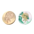 thumbnail image 2 of Cuadros Decorativos Cabeza de sello de sellado de cera de flor de hierba Sellos de cobre redondos sin mango (ZR006) Likrtyny embutido en tela, 2 of 8