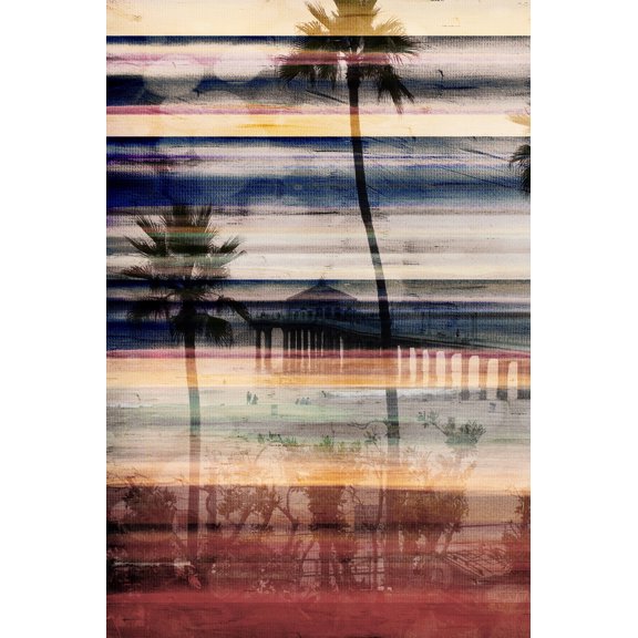 "Palms by the Pier" Print on Canvas