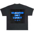 thumbnail image 4 of Vegas Print Collective Blessed Not Lucky  Casual T-Shirt, Men's S, 4 of 8