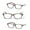 Tortoise/Tortoise, variant on Mass Vision® 3 Pair of "The Intellect" Unisex Reading Glasses - Microfiber Soft Pouches Included