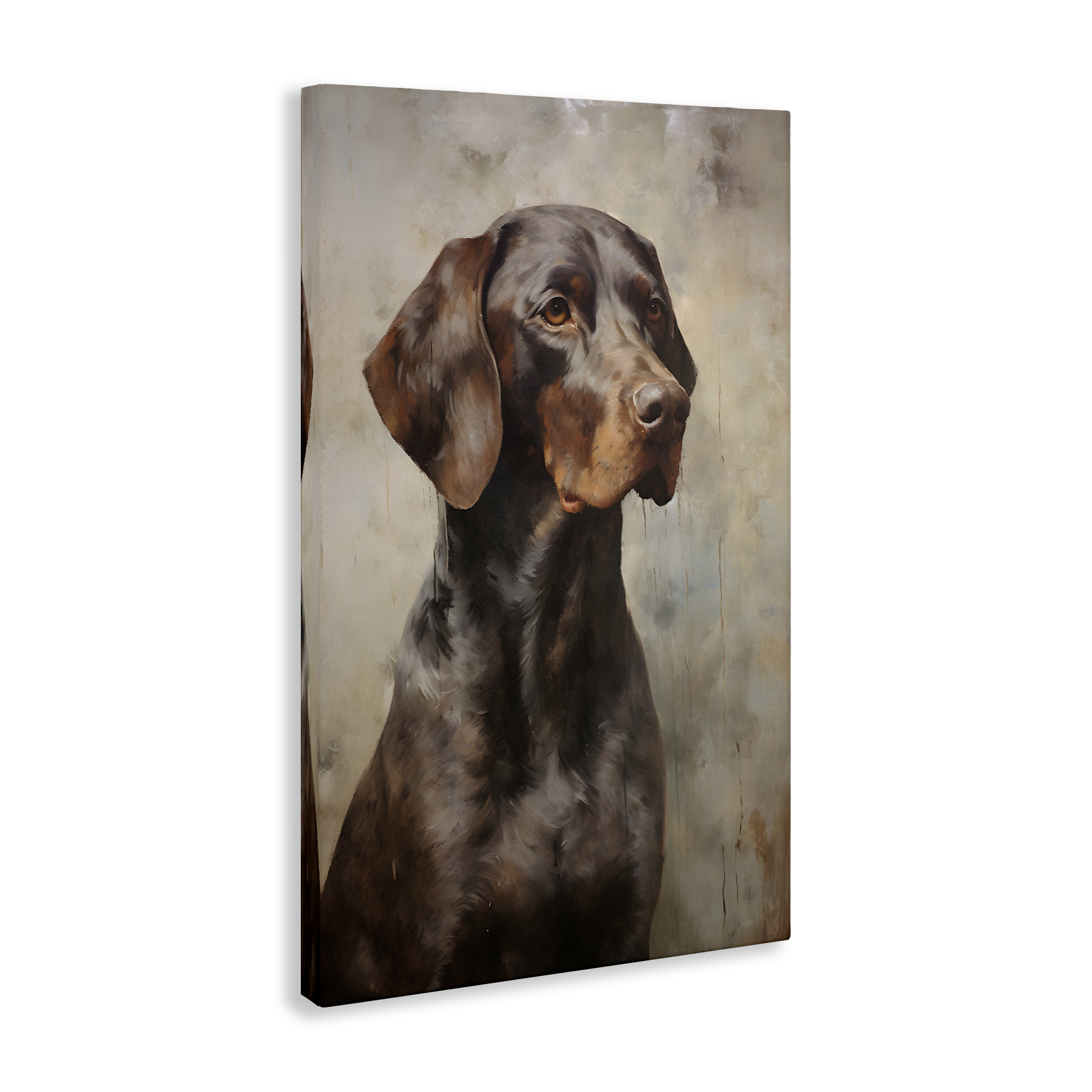 Stupell Industries Brown Labrador Visage Animals & Insects Painting Gallery Wrapped Canvas Art Print Wall Art, 20 x 30