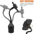 thumbnail image 6 of Luxmo Car Cup Holder, Cell Phone Car Mount with 360°Rotatable Cradle and Flexible Adjustable Goose-Neck Universal for Cell Phone iPhone Samsung, 6 of 7