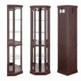 thumbnail image 7 of TOPCOMFY 70" Lighted Corner Curio Cabinet with Tempered Glass Doors and Shelves, Display Case with Light Bulb - Cherry, 7 of 7